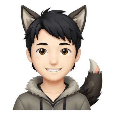 Wolf Anime Boy sticker