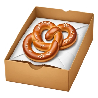 Pretzel on food paper box sticker