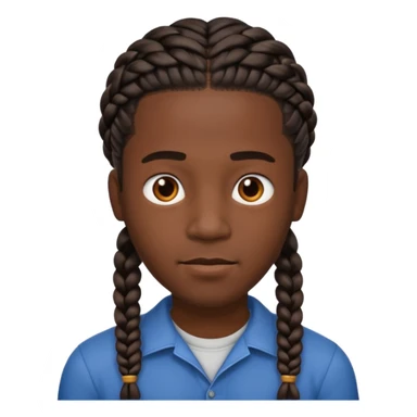 Black man with braids sticker