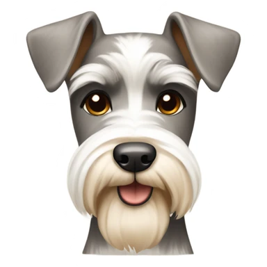 schnauzer white and tan sticker