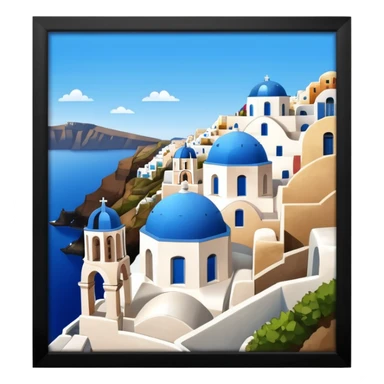 Santorini greece sticker