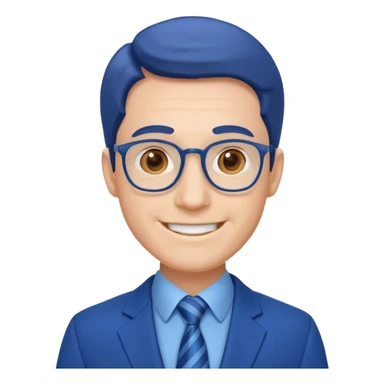 profesor de marketing traje azul sticker