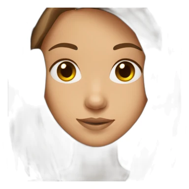 girl with straight brown hair and headphones sticker