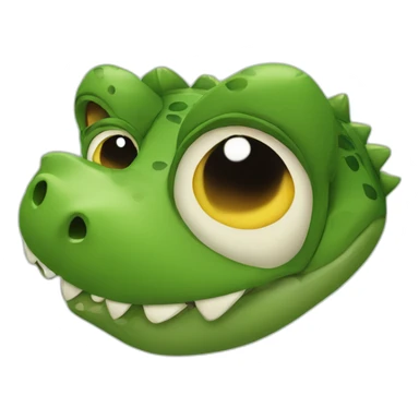 crocodile heart eyes sticker