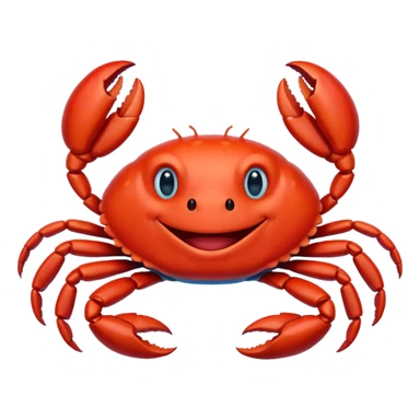 red crab and blue sprut are friends sticker