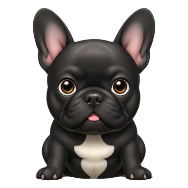 black frenchie sticker