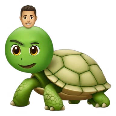 Ronaldo sur tortue sticker