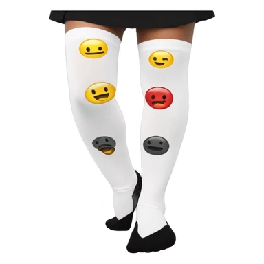  Plain Black over knee socks sticker