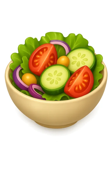EMOJI STILE IPHONE DI una bowl di insalata, una boccetta di farmaco con la scritta "FARMACO" SULLA BOCCETTA E UN VIRUS, FLUTTUANO IN ARIA, IPERREALISTICO 4K sticker