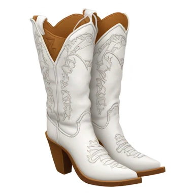 White cowgirl boots  sticker