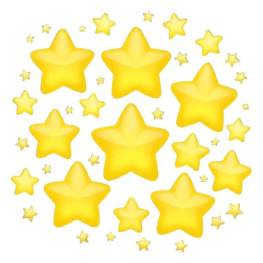 a cluster of small twinkling stars, varied sizes, whimsical sticker