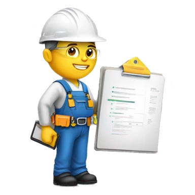 Electrical contractor project manager with clipboard sticker