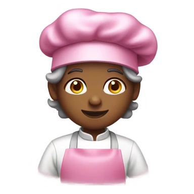 Cook in a pink apron sticker