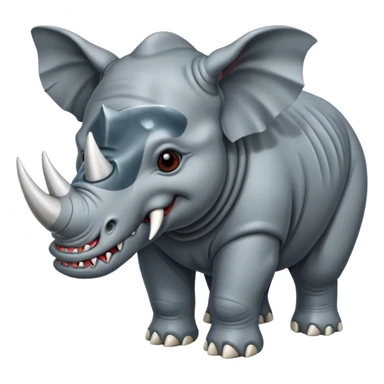Elephant +rhino +megalodon sticker