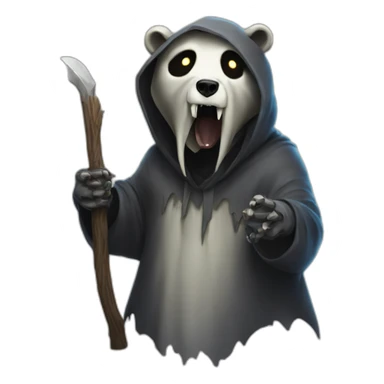ghost reaper as a grizzly sticker