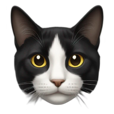 Black cat gloriole sticker