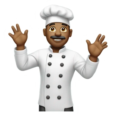 Chef blowing a kiss sticker