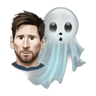 Lionel messi as a ghost sticker
