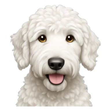 White golden doodle sticker
