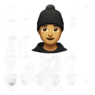 guy with black beanie sticker
