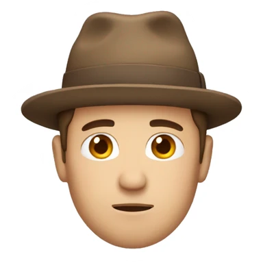 man with brown hair with a sleepy hat on  sticker