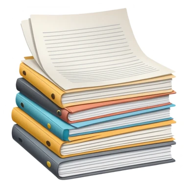 mac os mixed papers skeuomorphic sticker