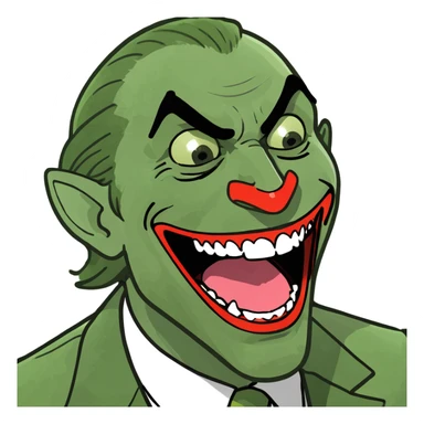 Joker looking at you with lust tongue out sticker