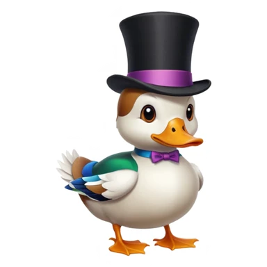 Duck doing mágico sticker
