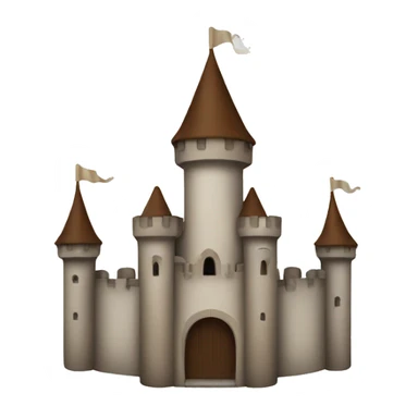 White and brown Castle sticker