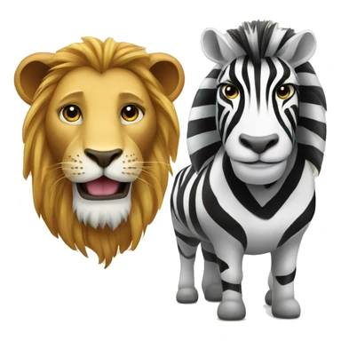 lion and zebra sticker