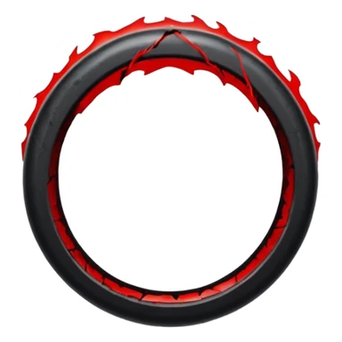 iOS sticker, cursed ring, black shades, red crack, minimal sticker