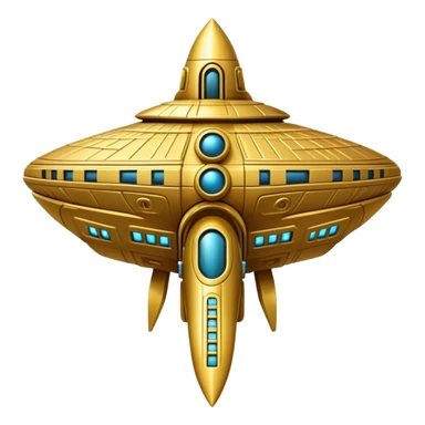 annunaki gold spaceship sticker