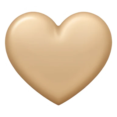 heart biegh colour sticker