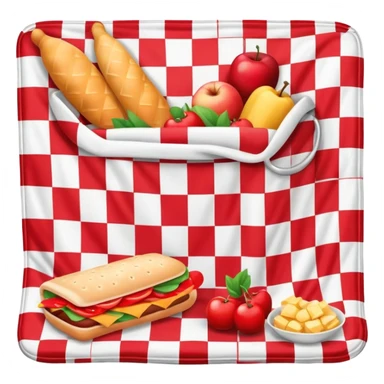picnic blanket with food sticker