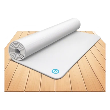 White Yoga mat  sticker