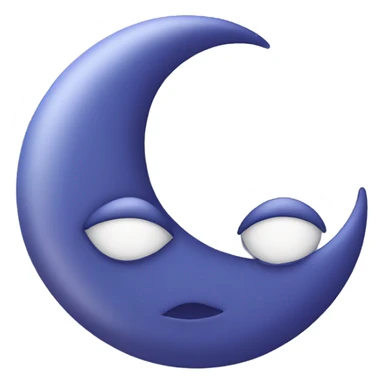 crescent moon with face sticker