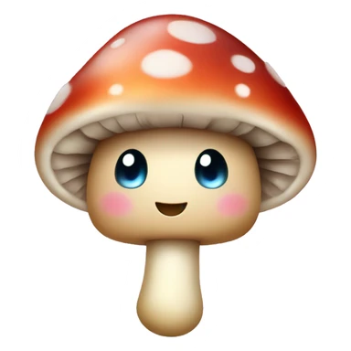 Cute sparkling fairy mushroom sticker