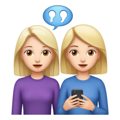 A girl talking to a girl  sticker