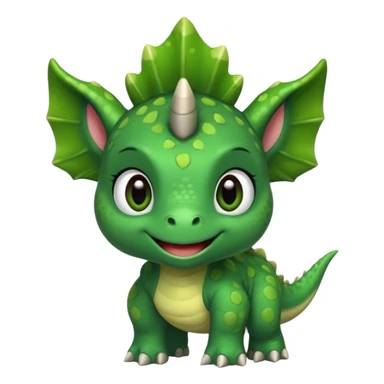 Cute dinosaur like a triceratops but a girl Dino  sticker