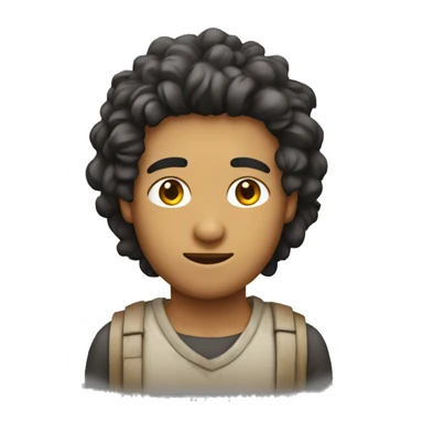 Hombre trigueño joven con pelo texturizado  sticker