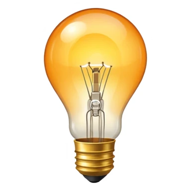 Bright lamp bulb sticker