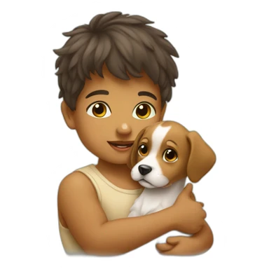 baby and puppy sticker