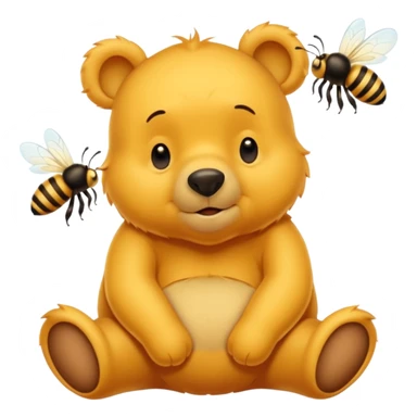 Winnie the pooh watching bees sticker