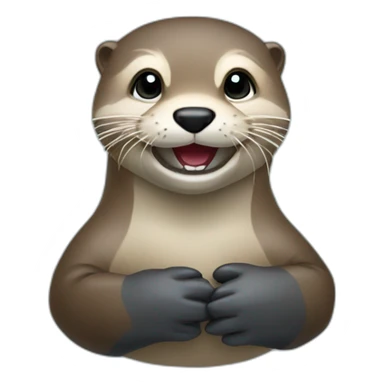 loutre avec équipement de plongée sticker