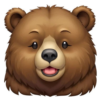 Face of Bear with eyes shut, sleeping, long tongue hanging out one side sticker