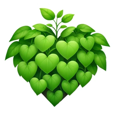 a heart plant sticker
