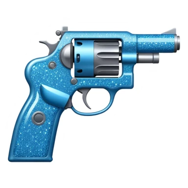 glitter blue cian gun sticker