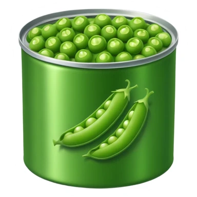 green peas can sticker