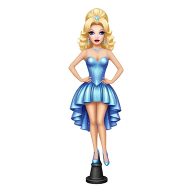 Drag queen on a pole sticker