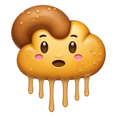Mix the water drops emoji with the poop emoji to make a liquid diarrhea emoji sticker
